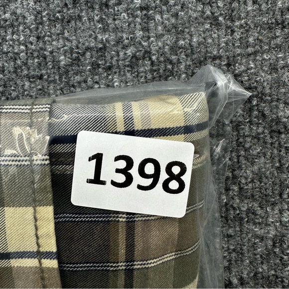 LL‎ Bean Shorts Mens 40 Plaid 9" Cargo Y2K Outdoor Casual Beach Green Blue Beige - Picture 12 of 12